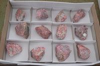 Natural Rough Red Rhodonite Cobbed Specimens  x 12 From Zimbabwe - TopRock