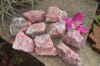 Natural Rough Red Rhodonite Cobbed Specimens  x 12 From Zimbabwe - TopRock