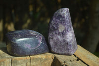 Polished Deep Purple Lepidolite Free Forms  x 2 From Ambatondrazaka, Madagascar - Toprock Gemstones and Minerals 