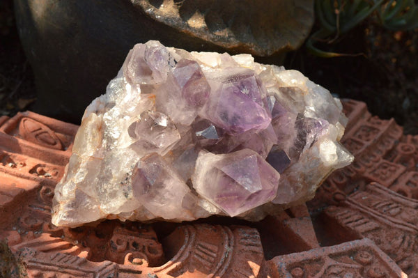 Natural Pale Jacaranda Amethyst Quartz Clusters x 2 From Mumbwe, Zambia - TopRock