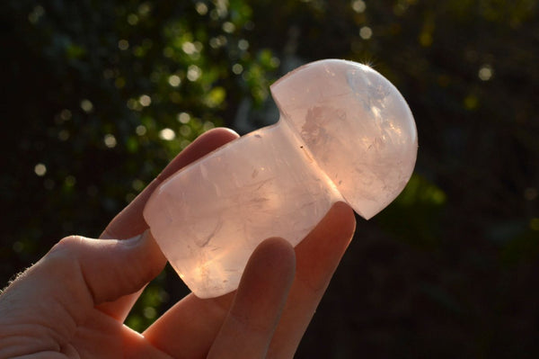 Polished Gemmy Pink Star Rose Quartz Mushrooms  x 6 From Ambatondrazaka, Madagascar - TopRock