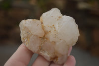 Natural Cascading Etched Window Quartz Clusters  x 6 From Madagascar - TopRock