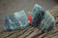 Polished One Side Polished Watermelon Fluorite Slabs x 2 From Namibia - TopRock