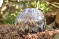 Polished XXL Flower Dream Amethyst Sphere With Custom Palisandre Rosewood Stand  x 2 From Madagascar - TopRock