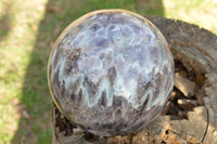 Polished XXL Flower Dream Amethyst Sphere With Custom Palisandre Rosewood Stand  x 2 From Madagascar - TopRock