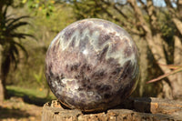 Polished XXL Flower Dream Amethyst Sphere With Custom Palisandre Rosewood Stand  x 2 From Madagascar - TopRock