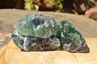 Natural Highly Selected Watermelon Fluorite Cobbed Pieces  x 14 From Uis, Namibia - TopRock