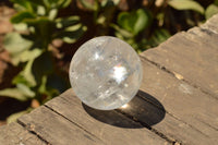 Polished Clear Quartz Crystal Balls / Spheres With Rainbow Veils  x 3 From Madagascar - TopRock