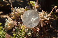 Polished Clear Quartz Crystal Balls / Spheres With Rainbow Veils  x 3 From Madagascar - TopRock