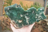 Polished Extra Large Green Mtorolite / Emerald Chrysoprase Plate  x 1 From Zimbabwe - TopRock