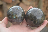 Polished Labradorite Spheres With Subtle Flash x 3 From Tulear, Madagascar - TopRock