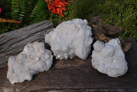 Natural Castle Quartz Crystal Clusters x 3 From Madagascar - TopRock