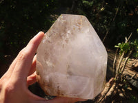 Polished Large Smokey Window Quartz Crystal With Small Water / Gas Inclusion  x 1 From Madagascar - Toprock Gemstones and Minerals 