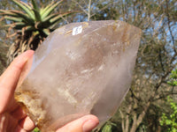 Polished Large Smokey Window Quartz Crystal With Small Water / Gas Inclusion  x 1 From Madagascar - Toprock Gemstones and Minerals 