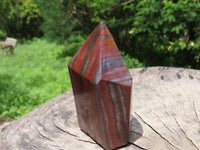 Polished Stunning A Grade Silver & Red Muggle Stone/ Banded Iron Stone Crystal Points x 3 From Prieska, South Africa - TopRock