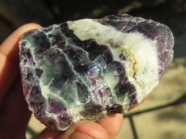 Polished Watermelon Fluorite Slices  x 6 From Uis, Namibia