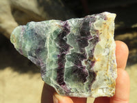 Polished Watermelon Fluorite Slices  x 6 From Uis, Namibia