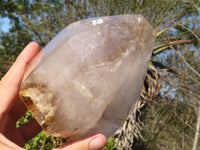 Polished Large Smokey Window Quartz Crystal With Small Water / Gas Inclusion  x 1 From Madagascar - Toprock Gemstones and Minerals 