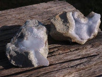 Natural Blue Lace Agate Geode Specimens  x 12 From Nsanje, Malawi - TopRock