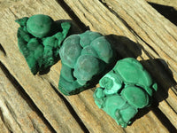 Natural Botryoidal Malachite Specimens  x 12 From Kolwezi, Congo