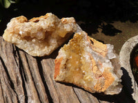 Natural Golden Limonite / Lemonite Quartz Clusters  x 5 From Zambia - Toprock Gemstones and Minerals 