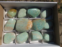 Polished Blue Kobi Amazonite Free Forms x 12 From Zimbabwe - TopRock