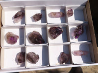 Natural Window Amethyst Crystals  x 12 From Chiredzi, Zimbabwe