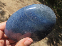 Polished Blue Lazulite Standing Free Forms  x 2 From Madagascar - TopRock