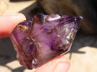 Natural Window Amethyst Crystals  x 12 From Chiredzi, Zimbabwe