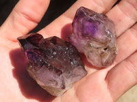 Natural Window Amethyst Crystals  x 12 From Chiredzi, Zimbabwe