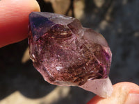 Natural Window Amethyst Crystals  x 12 From Chiredzi, Zimbabwe