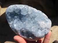 Polished Blue Celestite Egg Geodes  x 2 From Sakoany, Madagascar