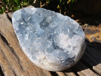 Polished Blue Celestite Egg Geodes  x 2 From Sakoany, Madagascar