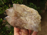 Natural Cascading White Phantom Smokey Quartz Clusters  x 3 From Luena, Congo - TopRock