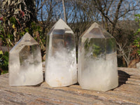 Polished Clear Quartz Crystal Points  x 6 From Madagascar