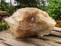 Natural Cascading White Phantom Smokey Quartz Clusters  x 3 From Luena, Congo - TopRock