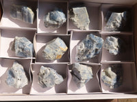 Natural New Sky Blue Calcite Specimens  x 12 From Spitzkop, Namibia