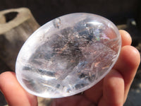 Polished Clear Quartz Galet / Palm Stones x 12 From Madagascar