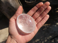 Polished Clear Quartz Galet / Palm Stones x 12 From Madagascar