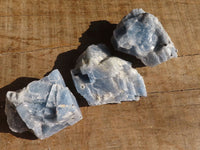 Natural New Sky Blue Calcite Specimens  x 12 From Spitzkop, Namibia