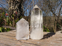 Polished Clear Quartz Crystal Points  x 6 From Madagascar