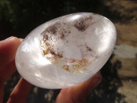 Polished Clear Quartz Galet / Palm Stones x 12 From Madagascar