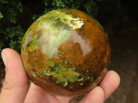 Polished Stunning Green Opal Spheres  x 2 From Madagascar - TopRock