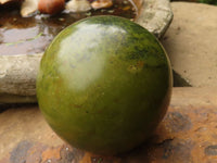 Polished Stunning Green Opal Spheres  x 2 From Madagascar - TopRock