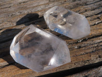 Polished Semi Optic Double Terminated Quartz Crystals  x 12 From Madagascar - TopRock