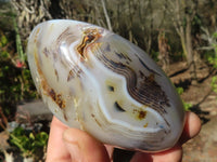 Polished Agate Standing Free Forms x 4 From Madagascar