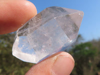 Polished Semi Optic Double Terminated Quartz Crystals  x 12 From Madagascar - TopRock