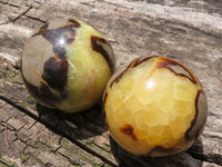 Polished Septarian (Septerye & Calcite) Spheres  x 4 From Mahajanga, Madagascar - TopRock