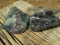 Natural Selected Watermelon Fluorite Cobbed Specimens (Stone Sealed) x 4 From Uis, Namibia - TopRock