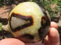 Polished Septarian (Septerye & Calcite) Spheres  x 4 From Mahajanga, Madagascar - TopRock